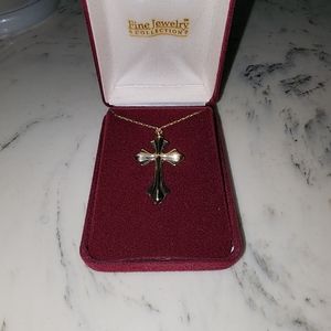 Gold cross necklace